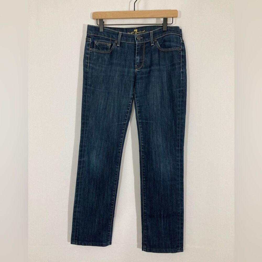 7 For All Mankind Gold Digger Jeans Womens 29 Blue Low Rise Straight Designer - Picture 2 of 12